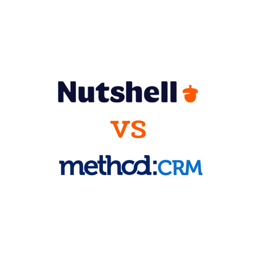a Nutshell vs Method:CRM logo on a white background